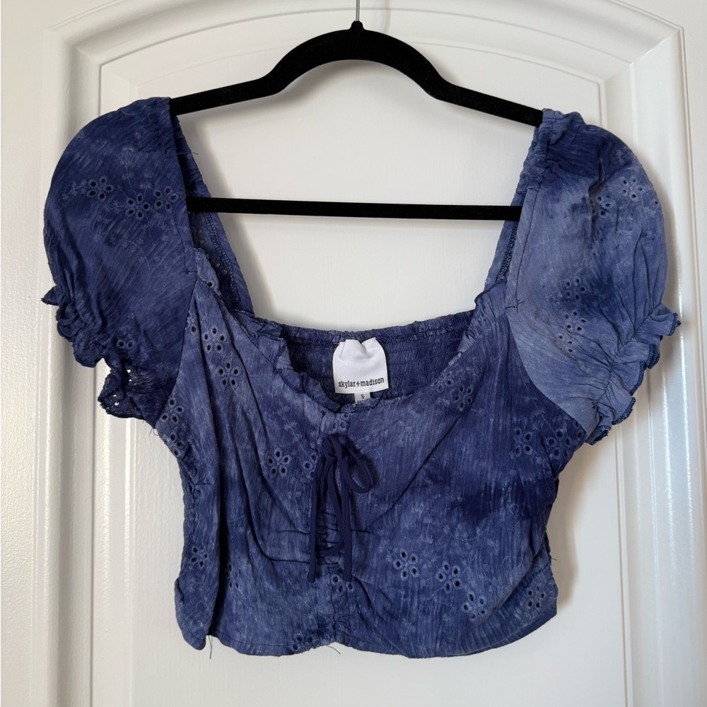 Blue Crop Top